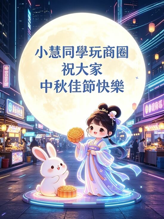 🌕 小慧同學祝大家中秋佳節快樂 ✨